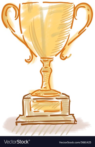 Кубок нарисованный на белом фоне