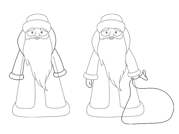 Рисование Деда Мороза пошагово