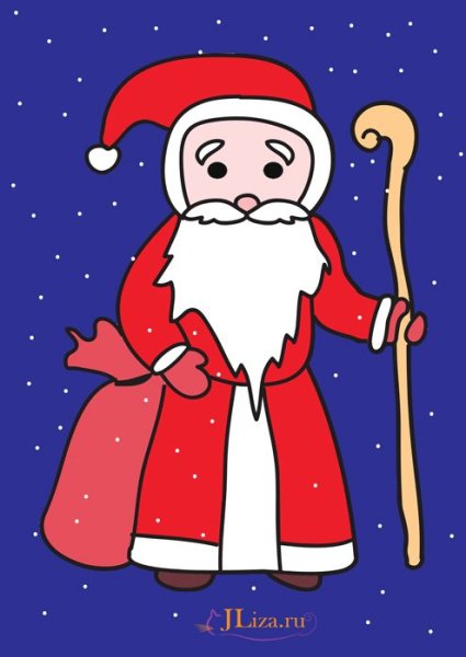 Рисование Деда Мороза