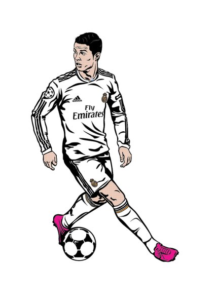Футболист рисунок Роналду