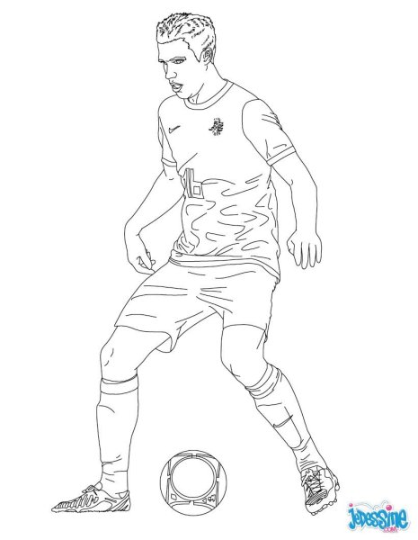 Раскраска футболисты Гризманн