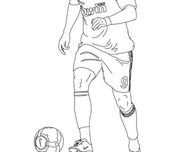 Разукрашки Неймар футболист