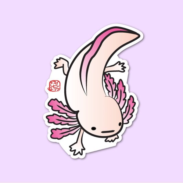 Милые скетчи аксолотлей