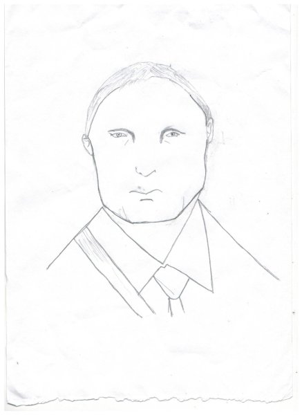 Рисунок Путина легкий