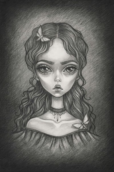 Рисунок карандашом для срисовки Готика