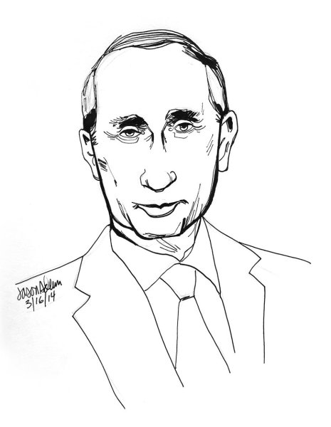 Путин Владимир Владимирович рисунок