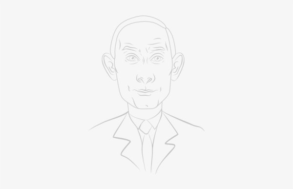 Поэтапное рисование Путина