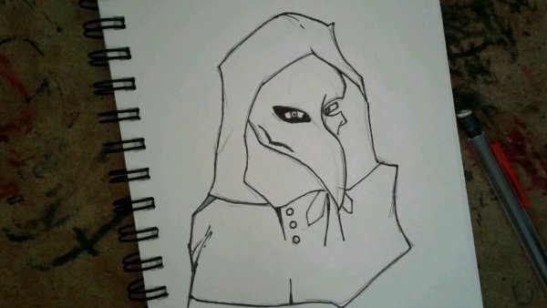 Зарисовки Чумной доктор SCP 049