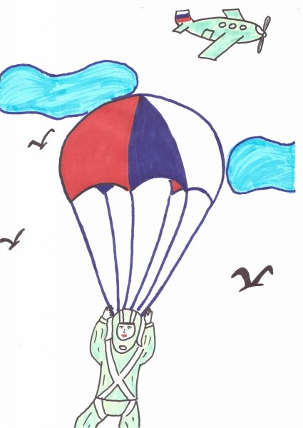 Эмблема ВДВ черно белая