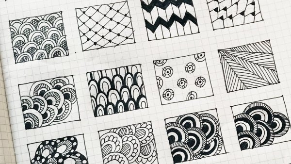 Пошаговое рисование в стиле Зентангл