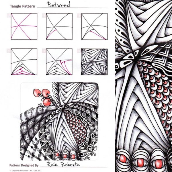 Зентангл и дудлинг для начинающих схемы
