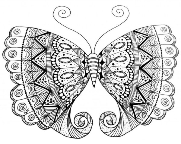 Зентангл бабочка