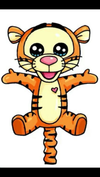 Тигренок для срисовки