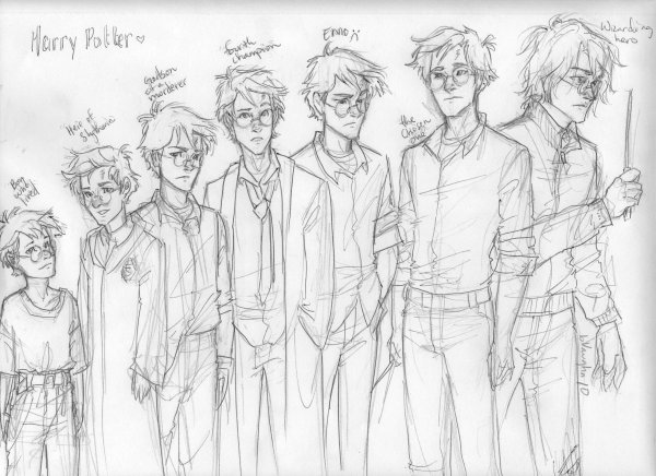 Персонажи Гарри Поттера рисунки карандашом