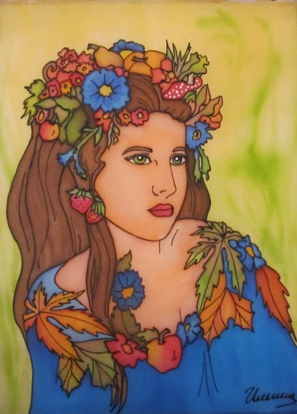 Портрет девушки осени