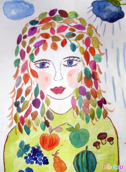 Девочка осень голова