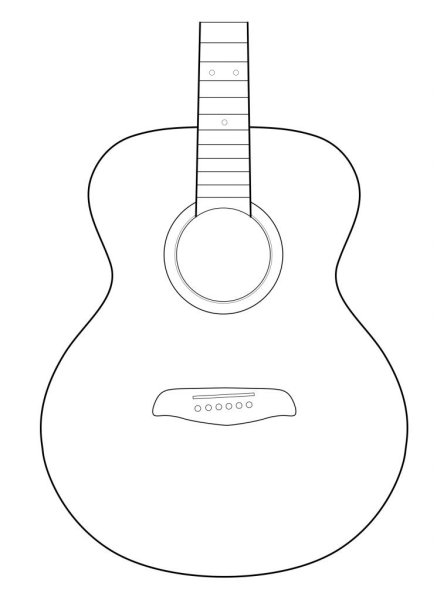 Поэтапный рисунок гитары