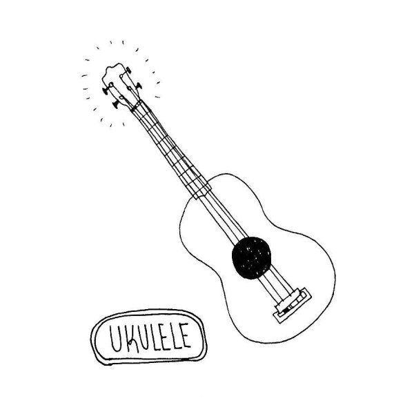 Гитара трафарет