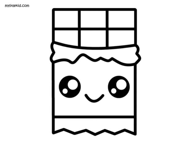 Шоколадка раскраска для детей