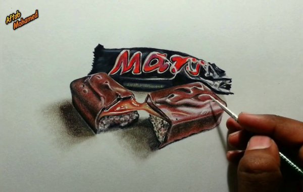 Шоколад простым карандашом