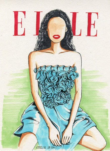 Иллюстрации в стиле Vogue