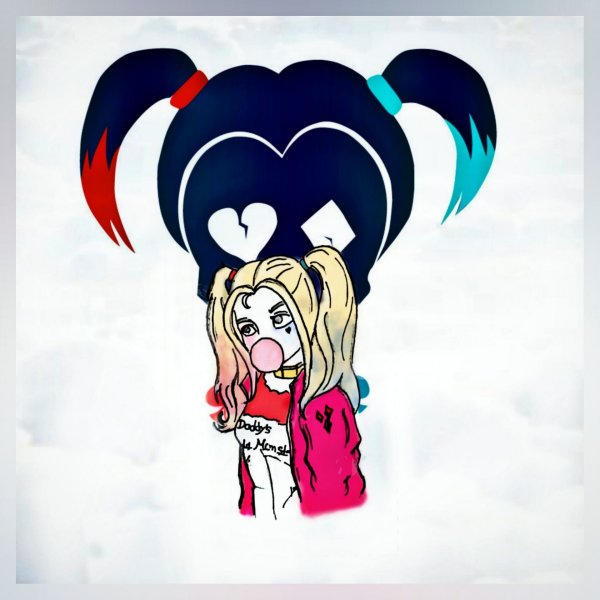 Харли Квинн рисунок цветной