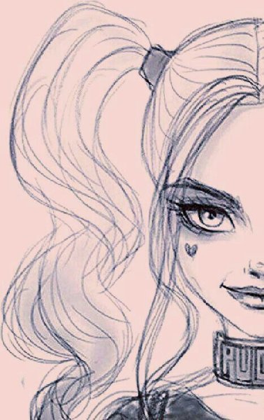 Харли Квинн рисунок карандашом