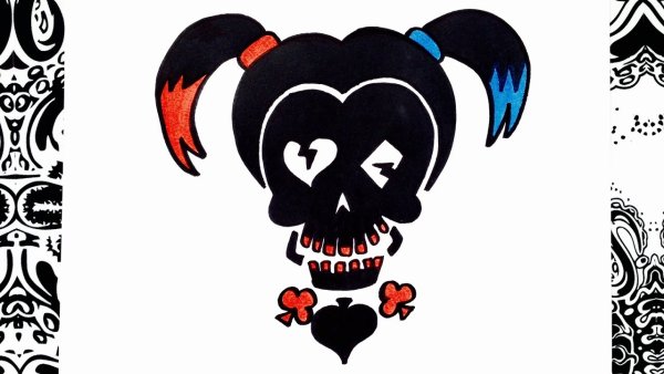 Рисунки Харли Квинн лёгкие