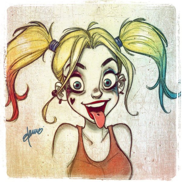 Милые рисунки Харли Квинн
