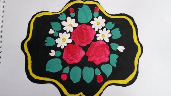 Приемы росписи подносов