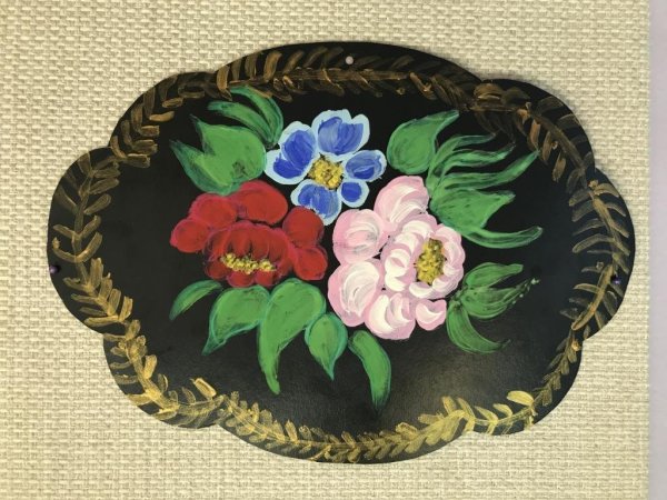 Этапы росписи Жостово поднос