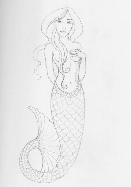 Русалочка рисунок