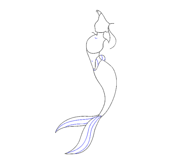 Русалка для срисовки