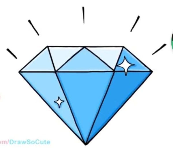 Голубые рисунки для срисовки легкие