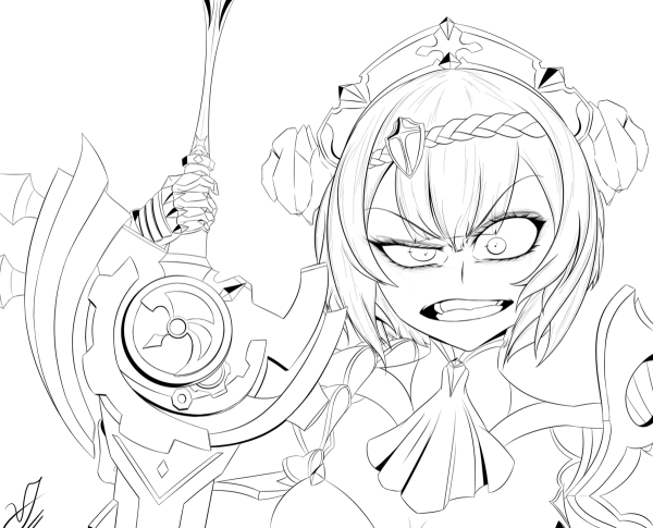 Геншин Импакт черно белые