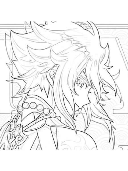 Геншин Импакт зарисовки