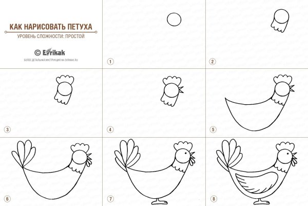 Поэтапное рисование петуха для детей