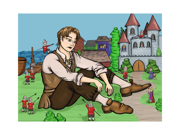 Детские рисунки на тему путешествие Гулливера