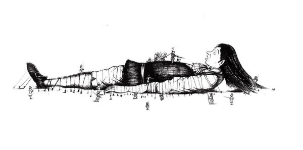 Гулливер раскраска для детей