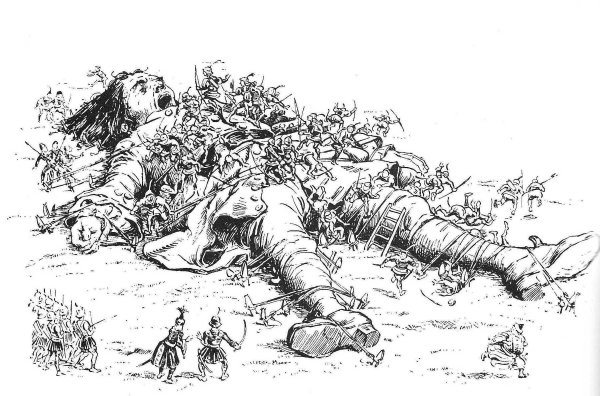 Путешествие Гулливера в Лилипутию иллюстрации