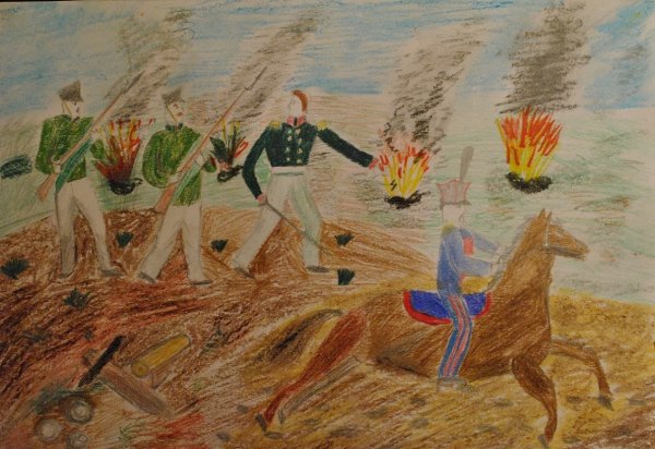 Детские рисунки Бородинское сражение 1812 года