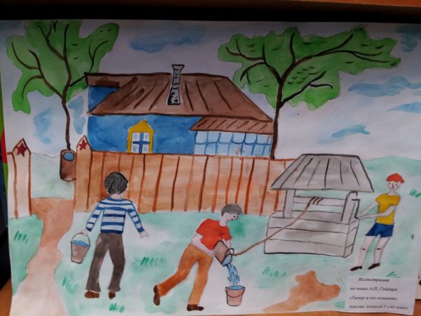 Тимур и его команда рисунок лёгкий