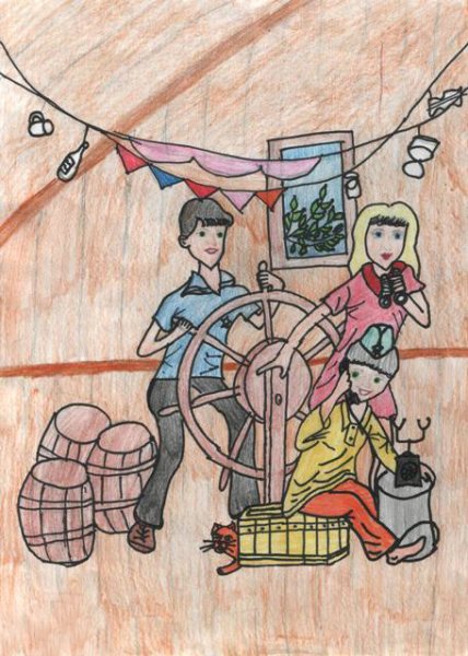 Рисунок к рассказу Тимур и его команда