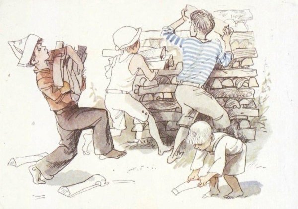 Иллюстрация к рассказу Тимур и его команда