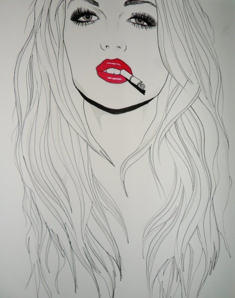 Девушка рисунок