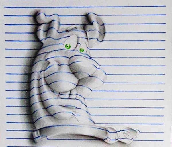 Рисунки в линию в тетради