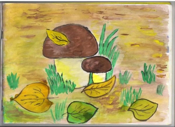 Рисование осеннего пейзажа