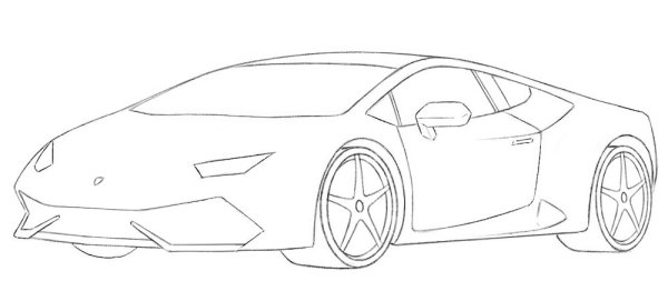 Ламборджини Хуракан Влада а4 рисунок