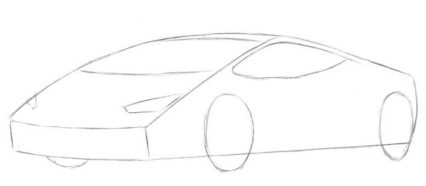Ламборгини пошаговое рисование