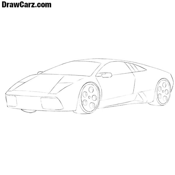 Ламборгини Хуракан для срисовки